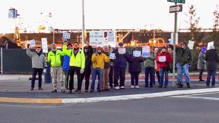 35 demonstrators at First and Valley Streets in PA