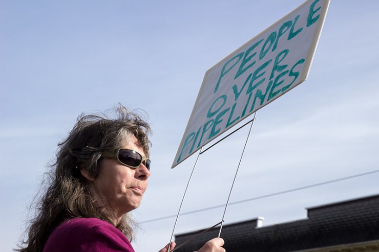 People over pipelines