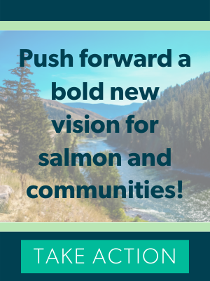 Push forward a bold new vision for salmon and commuities. Take Action.