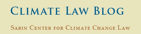 Climate Law Blog, Sabin Center for Climate Change Law - Yellow Banner.