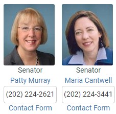 Senator Patty Murray and Senator Maria Cantwell