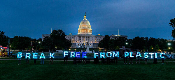Break Free from Plastics Lights Up in Washington D.C.