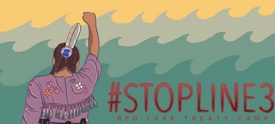 #StopLine3-Indigenous woman in costume