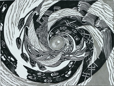 A hurricane image depicting the important impacts that result.