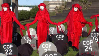 Eerie scene, wandering through a COP graveyard.