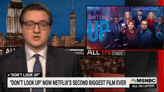 MSNBC - Don't Look Up interview - Chris Hayes with director Adam McKay.