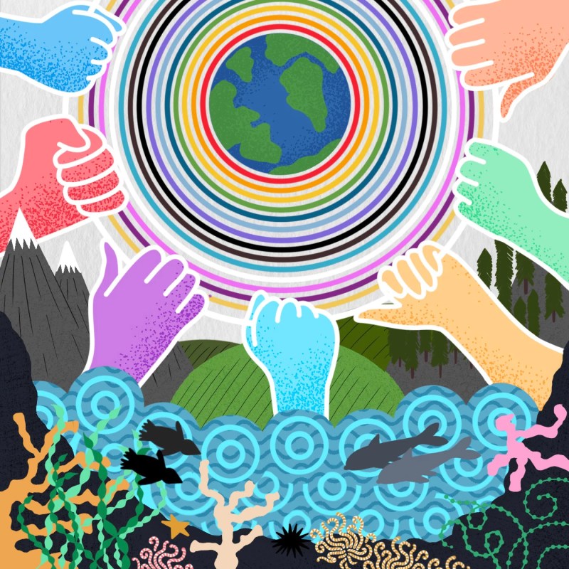 Queer ecology rainbow and world,