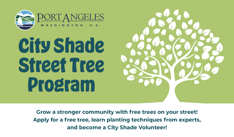 City of Port Angeles free shade tree program poster