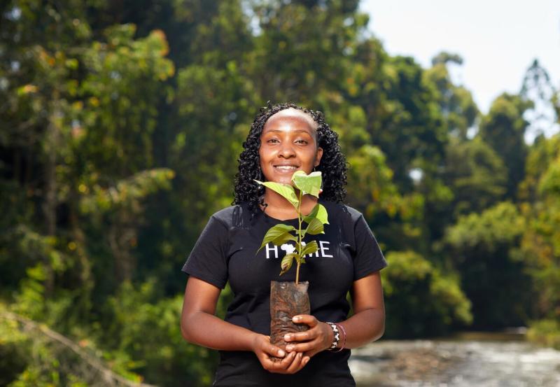 Kenyan environment activist Elizabeth Wanjiru Wathuti founded the Green Generation Initiative. Image: IRC