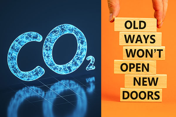 Energy Futures poster saying Old Ways Won't Open New Doors
