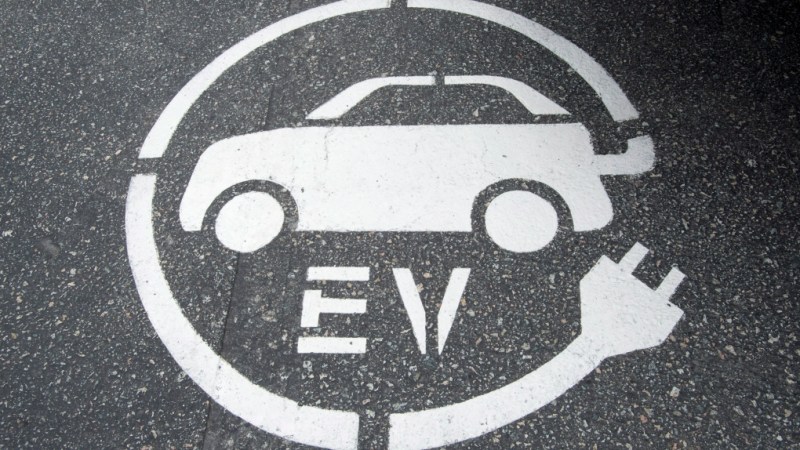 EV parking logo - THE CANADIAN PRESS/Jonathan Hayward